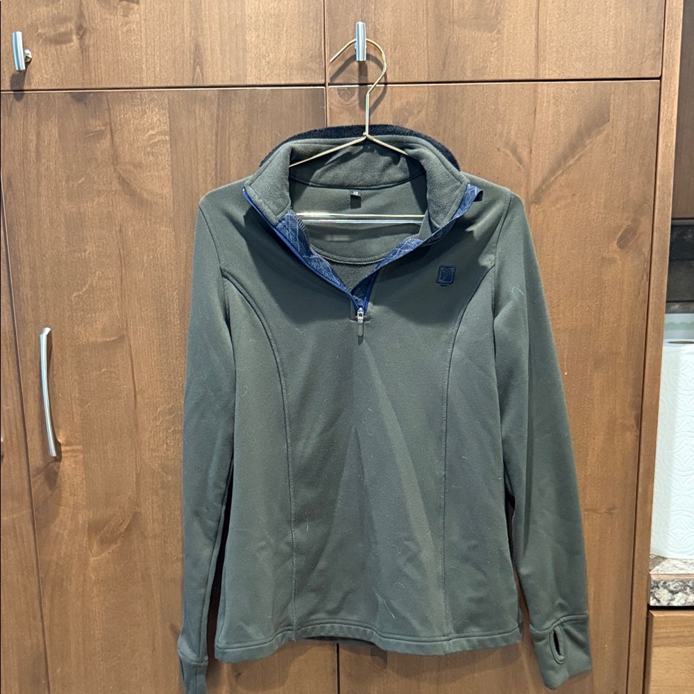 ROMFH Equestrian Olive Green Quarter-Zip Pullover